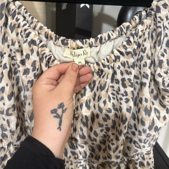 Indigo rose Maxi Sundress with Flutter Sleeves high low dress size petite large - Picture 3 of 5